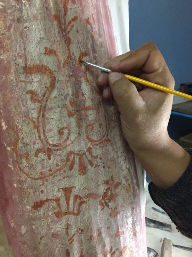 Proceso de conservación de bienes culturales.