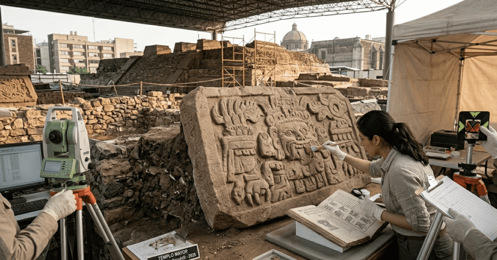 Investigación en una zona arqueológica en el Centro de México