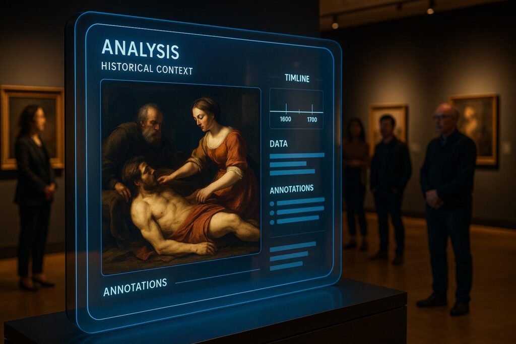 Sala de una exposición en un museo.